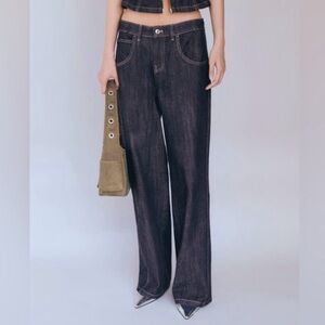 Mango dark blue jeans